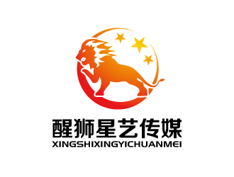 張俊的醒獅星藝傳媒教育 動物頭像logologo設(shè)計