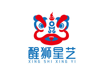 宋從堯的醒獅星藝傳媒教育 動物頭像logologo設(shè)計