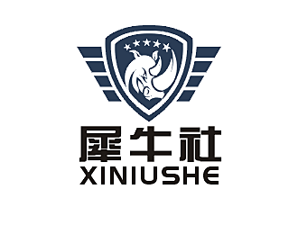 勞志飛的犀牛社戶外越野自駕游車友會(huì)俱樂部logologo設(shè)計(jì)