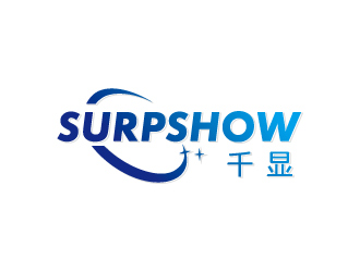 連杰的千顯 SURPSHOW ，標(biāo)識對稱logo設(shè)計(jì)