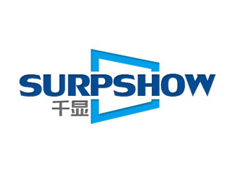 鐘炬的千顯 SURPSHOW ，標(biāo)識對稱logo設(shè)計(jì)