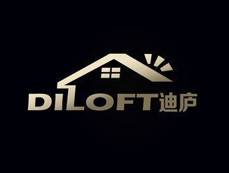 朱兵的迪廬；DILOFT 對(duì)稱標(biāo)志logo設(shè)計(jì)