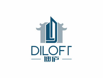 何嘉健的迪廬；DILOFT 對(duì)稱標(biāo)志logo設(shè)計(jì)