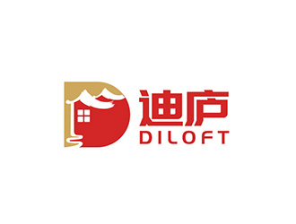 吳曉偉的迪廬；DILOFT 對(duì)稱標(biāo)志logo設(shè)計(jì)