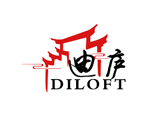 秦曉東的迪廬；DILOFT 對(duì)稱標(biāo)志logo設(shè)計(jì)