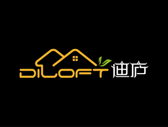 安冬的迪廬；DILOFT 對(duì)稱標(biāo)志logo設(shè)計(jì)