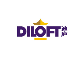 鄭國(guó)麟的迪廬；DILOFT 對(duì)稱標(biāo)志logo設(shè)計(jì)