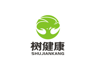 鄭國麟的樹健康綠色植物圖標(biāo)logo設(shè)計