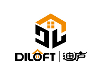 陳曉濱的迪廬；DILOFT 對(duì)稱標(biāo)志logo設(shè)計(jì)