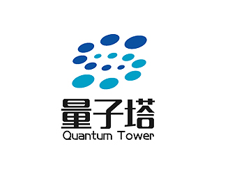 秦曉東的Quantum Tower 量子塔，對稱平衡圖形logo設(shè)計(jì)