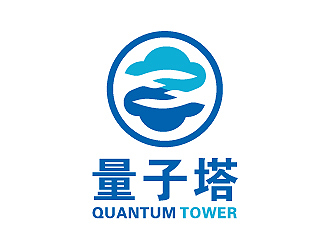 彭波的Quantum Tower 量子塔，對稱平衡圖形logo設(shè)計(jì)