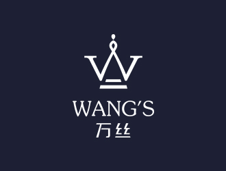 馮國輝的WANG'S 萬絲婚紗禮服定制工作室logologo設(shè)計(jì)