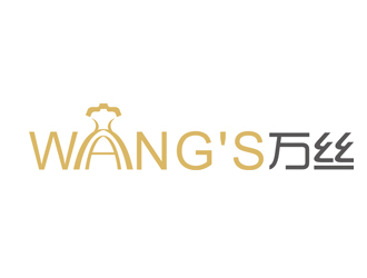 趙鵬的WANG'S 萬絲婚紗禮服定制工作室logologo設(shè)計(jì)