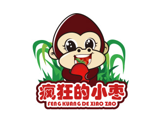 黃安悅的瘋狂的小棗食品卡通設計logo設計