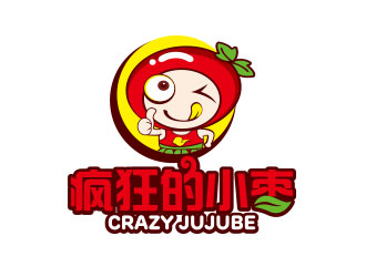 向正軍的瘋狂的小棗食品卡通設計logo設計