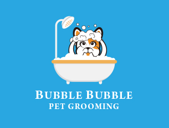 黃安悅的bubble bubble pet groominglogo設(shè)計(jì)