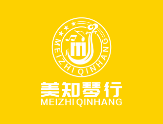 何嘉健的美知琴行樂器教育logologo設(shè)計