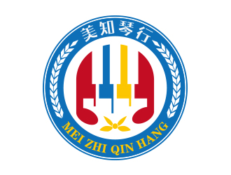 向正軍的美知琴行樂器教育logologo設(shè)計