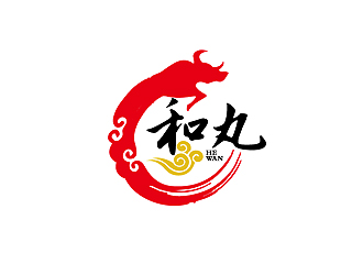 秦曉東的和丸牛肉館店鋪logo設(shè)計