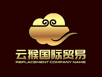 鐘炬的云猴國際貿易祥云美猴王logologo設計