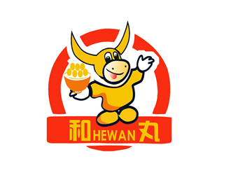 朱兵的和丸牛肉館店鋪logo設計