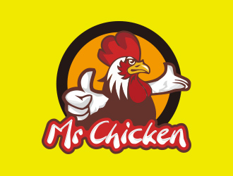 黃安悅的Mr Chicken炸雞商標(biāo)logo設(shè)計