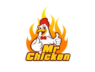 郭慶忠的Mr Chicken炸雞商標(biāo)logo設(shè)計