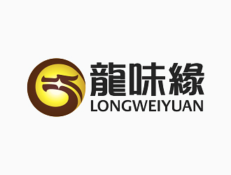 鐘華的龍味緣特色食品商標logo設計