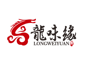 葉美寶的龍味緣特色食品商標logo設計