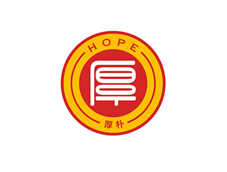 吳曉偉的厚樸金融團隊印章單色標(biāo)識logologo設(shè)計