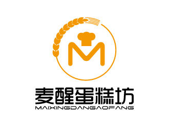 張俊的麥醒蛋糕坊logo設(shè)計