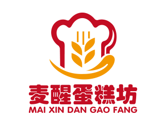 向正軍的麥醒蛋糕坊logo設(shè)計