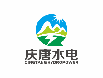 何嘉健的山水logo-慶唐水電logo設(shè)計