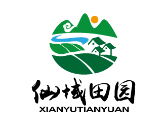 張俊的仙域田園山水畫logologo設(shè)計(jì)