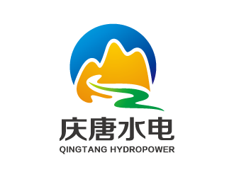 張曉明的山水logo-慶唐水電logo設(shè)計