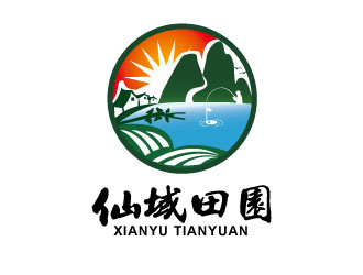 連杰的仙域田園山水畫(huà)logologo設(shè)計(jì)