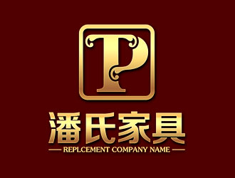 鐘炬的潘氏家具logo設(shè)計