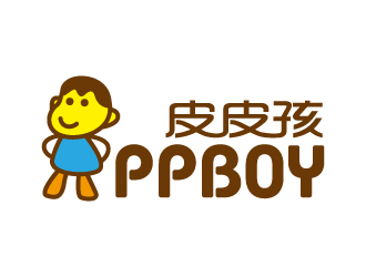 張俊的皮皮孩 ppb0y童鞋童裝商標(biāo)設(shè)計logo設(shè)計