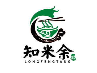 知米余牛肉粉餐廳標志logo設計