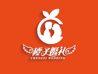 連杰的橙子婚禮logo設計