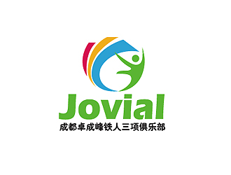 秦曉東的成都卓成峰鐵人三項俱樂部（英文名稱Jovial）logo設(shè)計