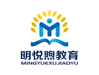 張俊的明悅煦教育培訓單色logologo設計