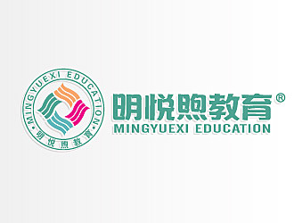 黎明鋒的明悅煦教育培訓單色logologo設計