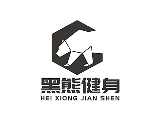 盛銘的黑熊健身logo設(shè)計