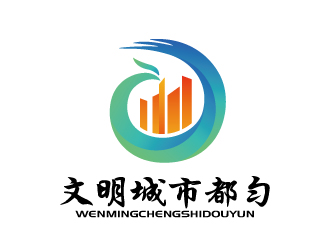 張俊的都勻文明城市山水LOGOlogo設(shè)計