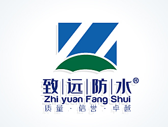 黎明鋒的建筑防水工程單色logologo設(shè)計(jì)