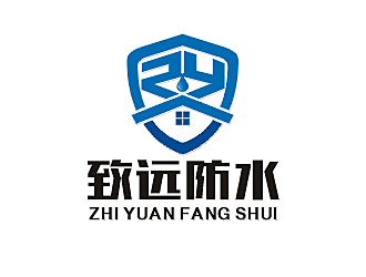 勞志飛的建筑防水工程單色logologo設(shè)計(jì)