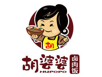 薛永輝的鹵肉飯中式快餐卡通logologo設計