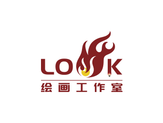 黃安悅的look繪畫工作室logo設計