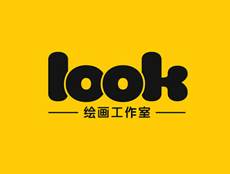 吳曉偉的look繪畫工作室logo設計